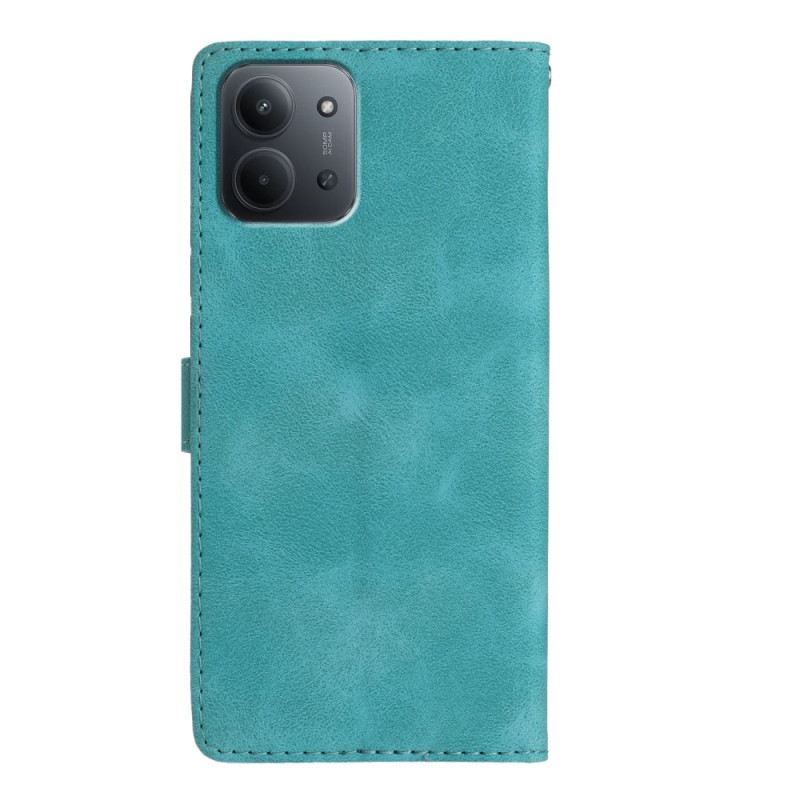 Kinyitható Tokok Poco C85 Virágos Velúr Hatású