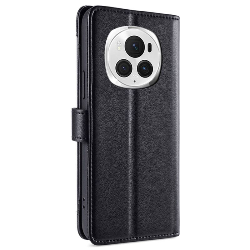 Bőrtok Honor Magic 6 Pro Pénztárca Pánttal És Vállpánttal
