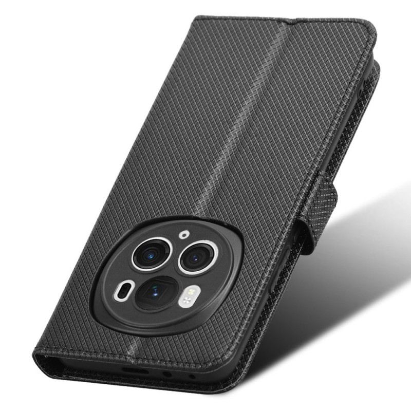 Bőrtok Honor Magic 6 Pro Texturált Műbőr Szíj