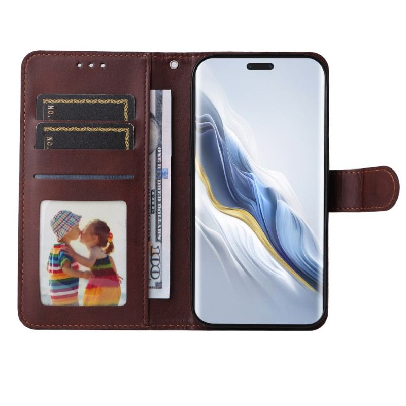 Bőrtok Honor Magic 6 Pro Unni Bőr Stílus Pánttal