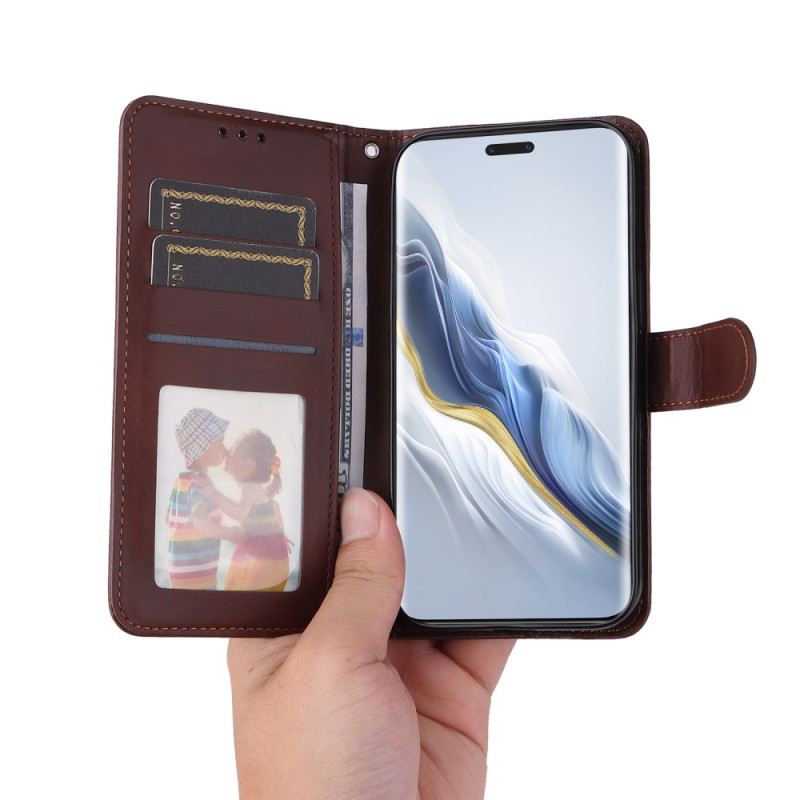 Bőrtok Honor Magic 6 Pro Unni Bőr Stílus Pánttal