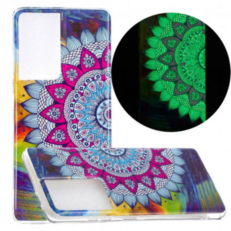 Telefontok Samsung Galaxy S21 Ultra 5G Fluoreszkáló Színes Mandala