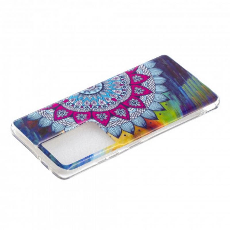 Telefontok Samsung Galaxy S21 Ultra 5G Fluoreszkáló Színes Mandala