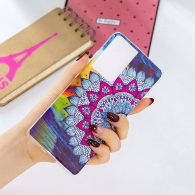 Telefontok Samsung Galaxy S21 Ultra 5G Fluoreszkáló Színes Mandala
