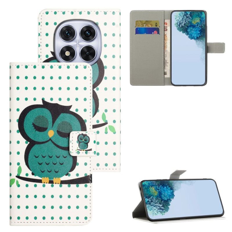 Bőrtok Xiaomi Redmi Note 15 Pro 5g Alvó Bagoly