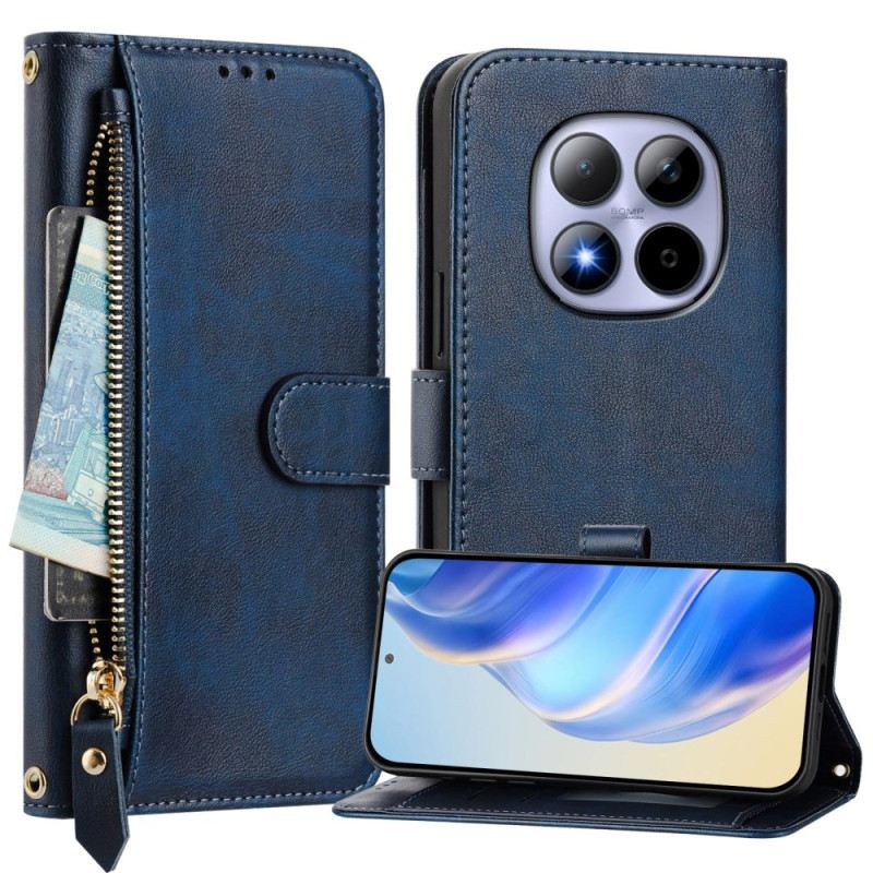 Bőrtok Xiaomi Redmi Note 15 Pro 5g Cipzáras Zseb És Több Kártyatartó