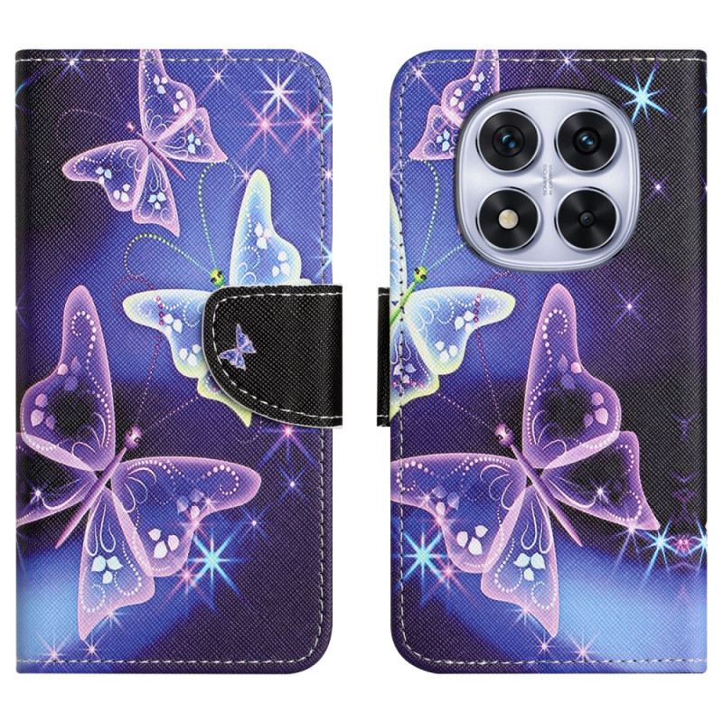 Bőrtok Xiaomi Redmi Note 15 Pro 5g Csillogó Pillangók