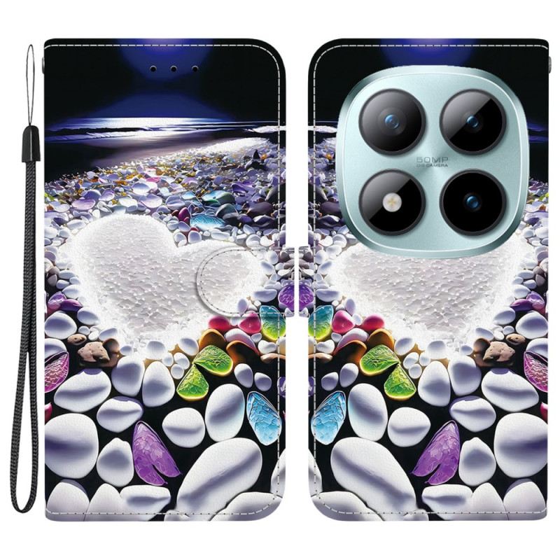 Bőrtok Xiaomi Redmi Note 15 Pro 5g Fehér Szív