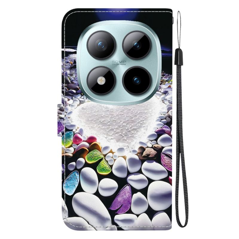 Bőrtok Xiaomi Redmi Note 15 Pro 5g Fehér Szív