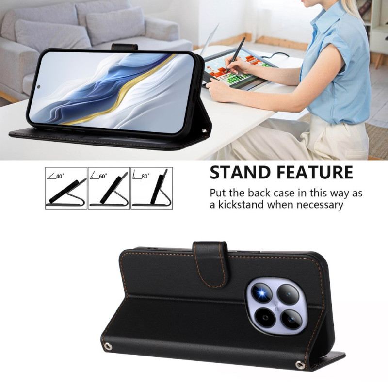 Bőrtok Xiaomi Redmi Note 15 Pro 5g Klasszikus Pánttal