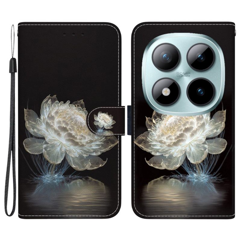 Bőrtok Xiaomi Redmi Note 15 Pro 5g Kristály Pünkösdi Rózsa