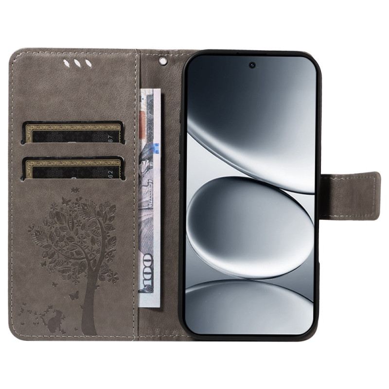 Bőrtok Xiaomi Redmi Note 15 Pro 5g Macska És Fa Minta