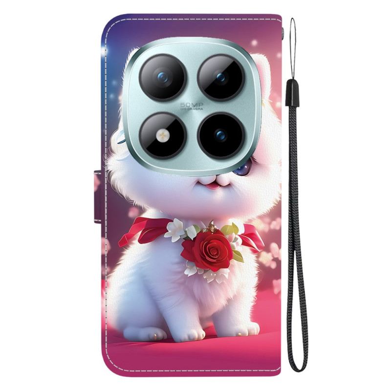 Bőrtok Xiaomi Redmi Note 15 Pro 5g Macska És Rózsák