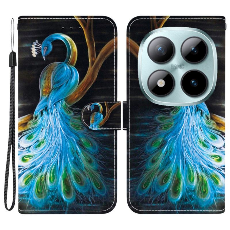 Bőrtok Xiaomi Redmi Note 15 Pro 5g Pávaminta