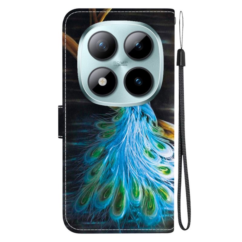 Bőrtok Xiaomi Redmi Note 15 Pro 5g Pávaminta