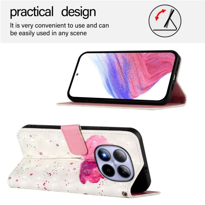 Bőrtok Xiaomi Redmi Note 15 Pro 5g Pipacs