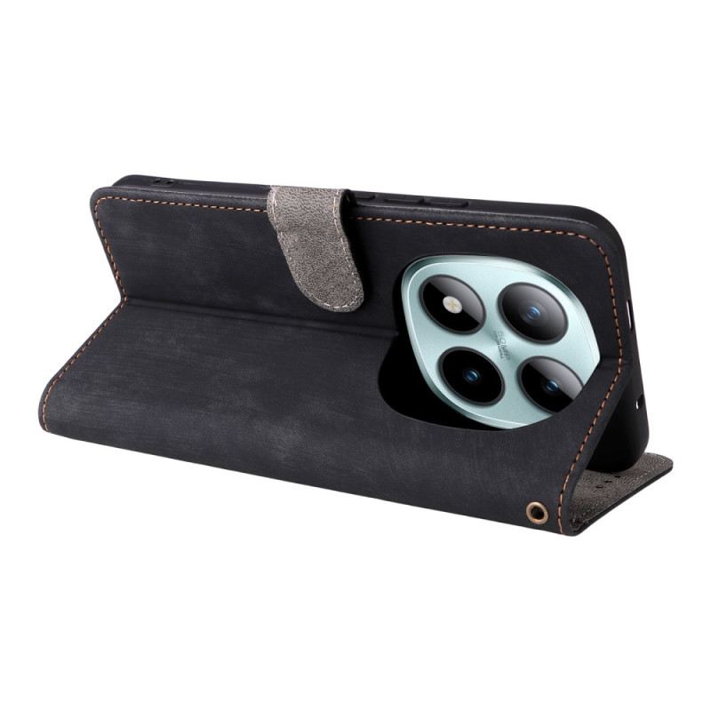 Bőrtok Xiaomi Redmi Note 15 Pro 5g Rfid-blokkoló És Pántos