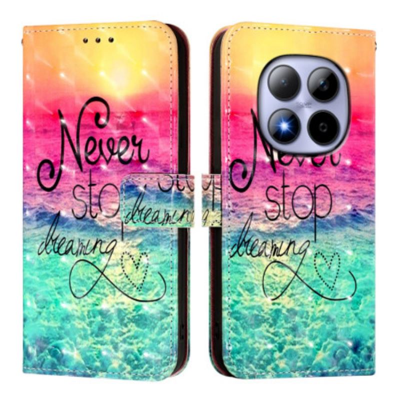 Bőrtok Xiaomi Redmi Note 15 Pro 5g Soha Ne Hagyd Abba Az Álmodást!