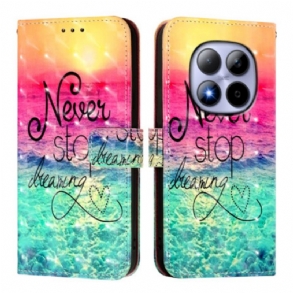 Bőrtok Xiaomi Redmi Note 15 Pro 5g Soha Ne Hagyd Abba Az Álmodást!