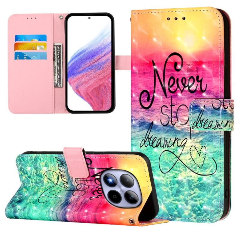 Bőrtok Xiaomi Redmi Note 15 Pro 5g Soha Ne Hagyd Abba Az Álmodást!