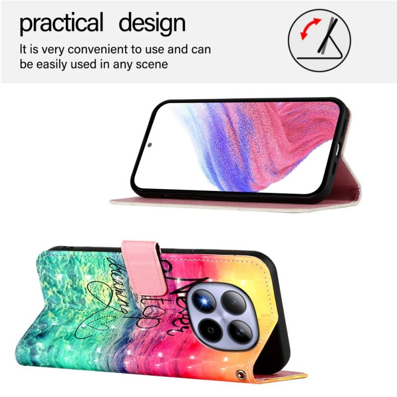 Bőrtok Xiaomi Redmi Note 15 Pro 5g Soha Ne Hagyd Abba Az Álmodást!