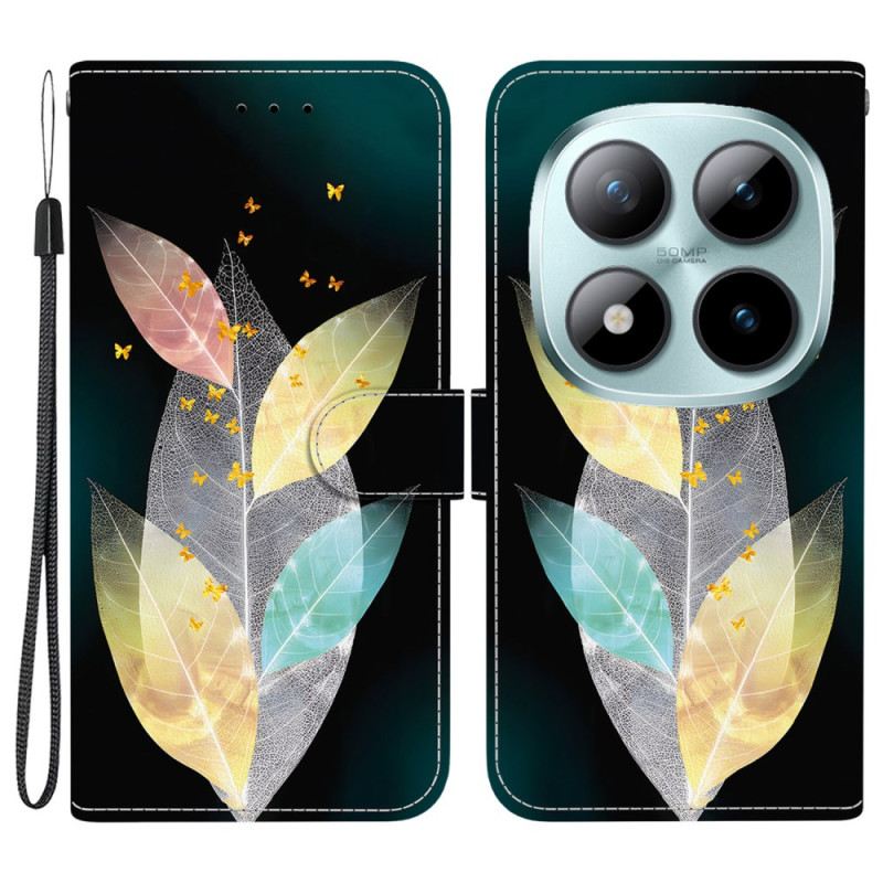 Bőrtok Xiaomi Redmi Note 15 Pro 5g Színes Levelek