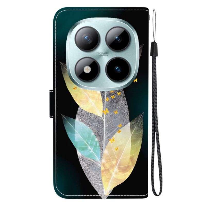 Bőrtok Xiaomi Redmi Note 15 Pro 5g Színes Levelek