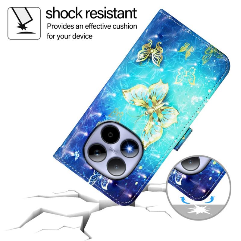 Fliptok Xiaomi Redmi Note 15 Pro 5g Arany Pillangók