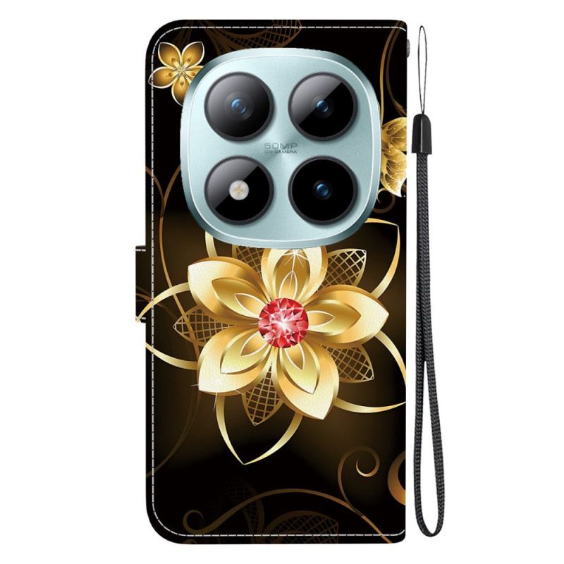 Fliptok Xiaomi Redmi Note 15 Pro 5g Aranyvirág