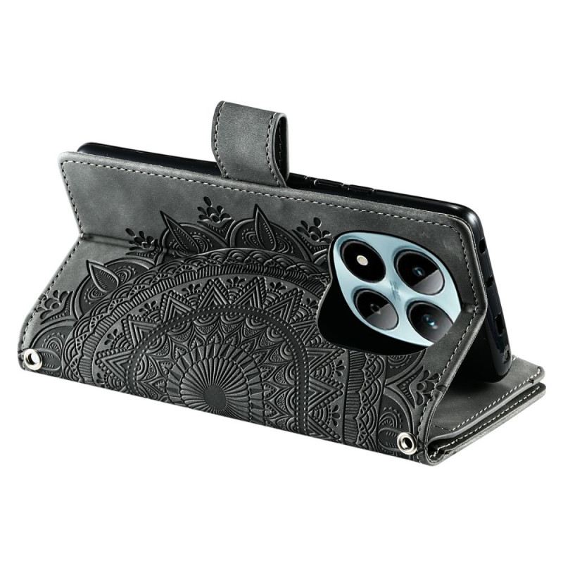 Fliptok Xiaomi Redmi Note 15 Pro 5g Mandala Virágos Velúr Hatású Pénztárca