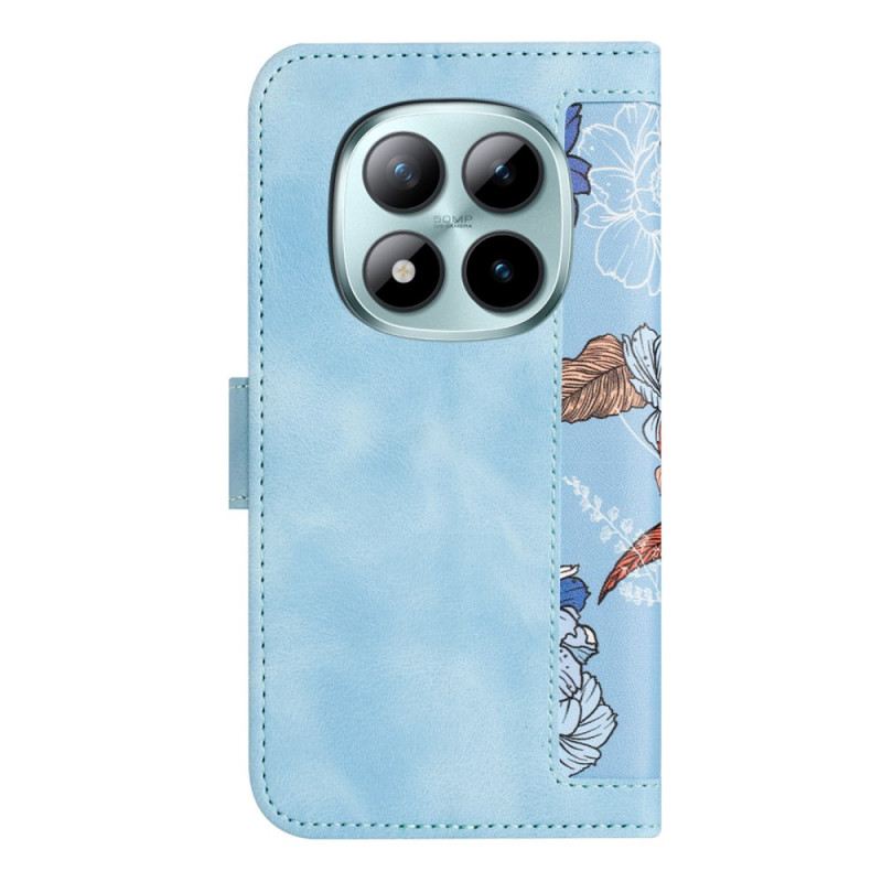 Fliptok Xiaomi Redmi Note 15 Pro 5g Virágmintás Pánttal