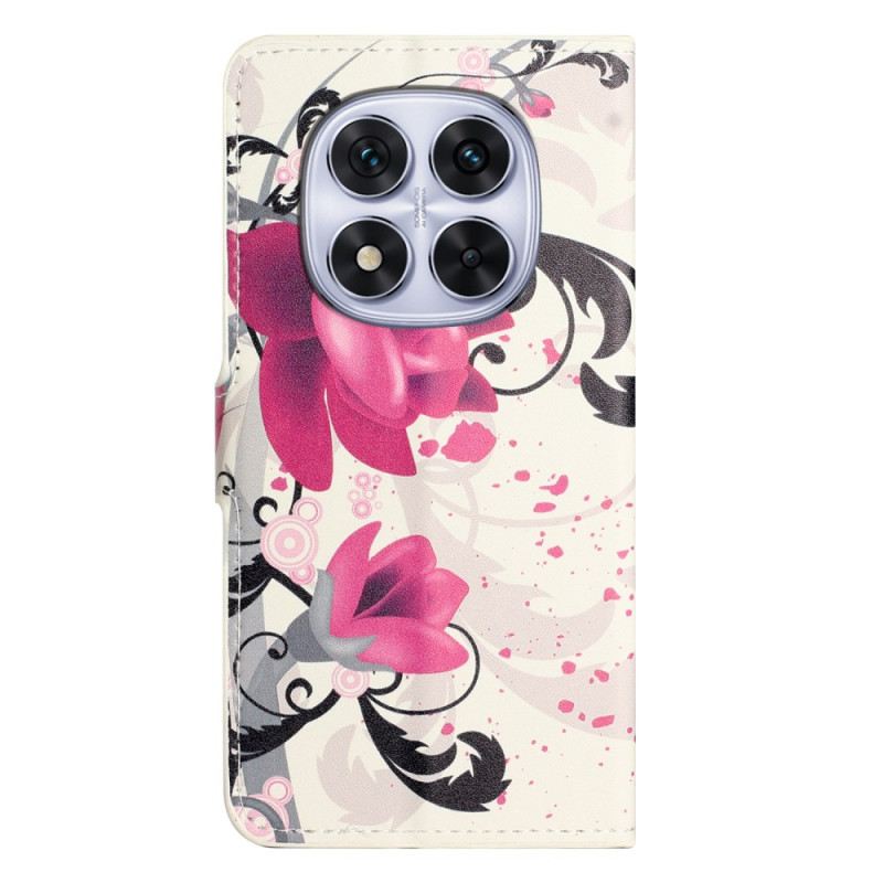 Kinyitható Bőrtok Xiaomi Redmi Note 15 Pro 5g Lótuszminta