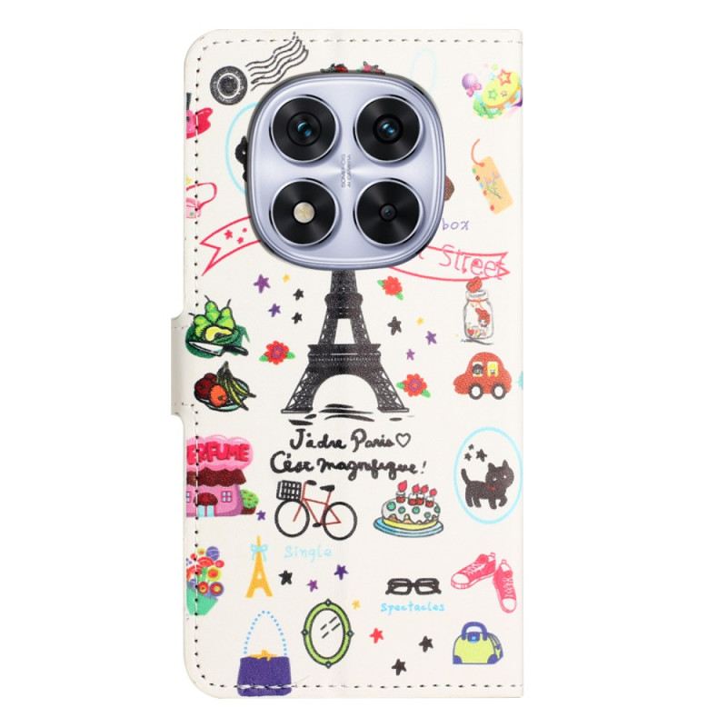 Kinyitható Bőrtok Xiaomi Redmi Note 15 Pro 5g Szeretem Párizst!