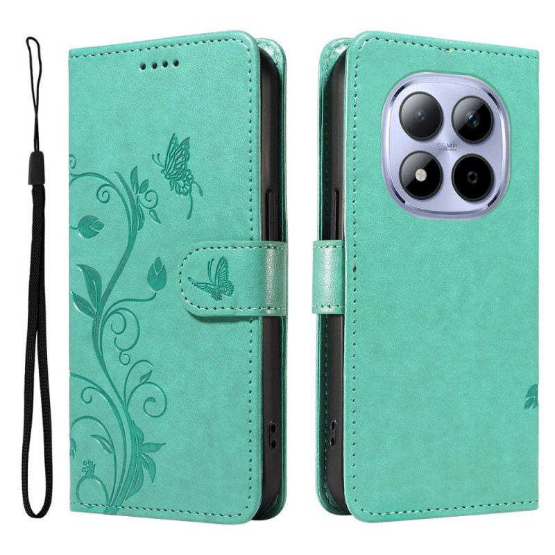 Kinyitható Bőrtok Xiaomi Redmi Note 15 Pro 5g Virágminta