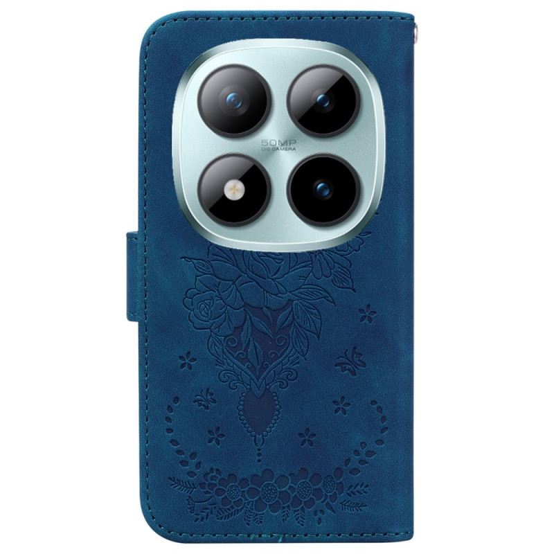 Kinyitható Tokok Xiaomi Redmi Note 15 Pro 5g Pillangók És Rózsák