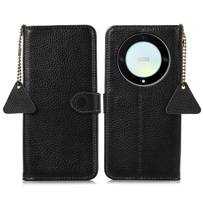 Fliptok / Bőrtok Honor Magic 5 Lite védőtok Valódi Bőr Rfid Védelem