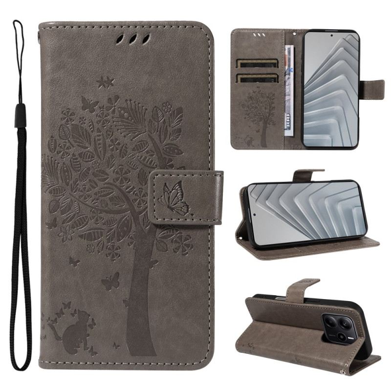 Bőrtok Xiaomi Redmi Note 14 4g Fa És Macska