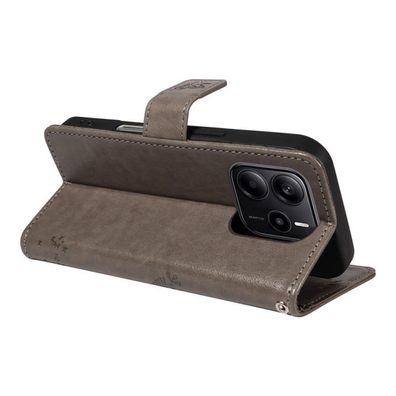 Bőrtok Xiaomi Redmi Note 14 4g Fa És Macska