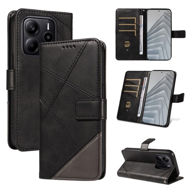 Bőrtok Xiaomi Redmi Note 14 4g Geometrikus Minta