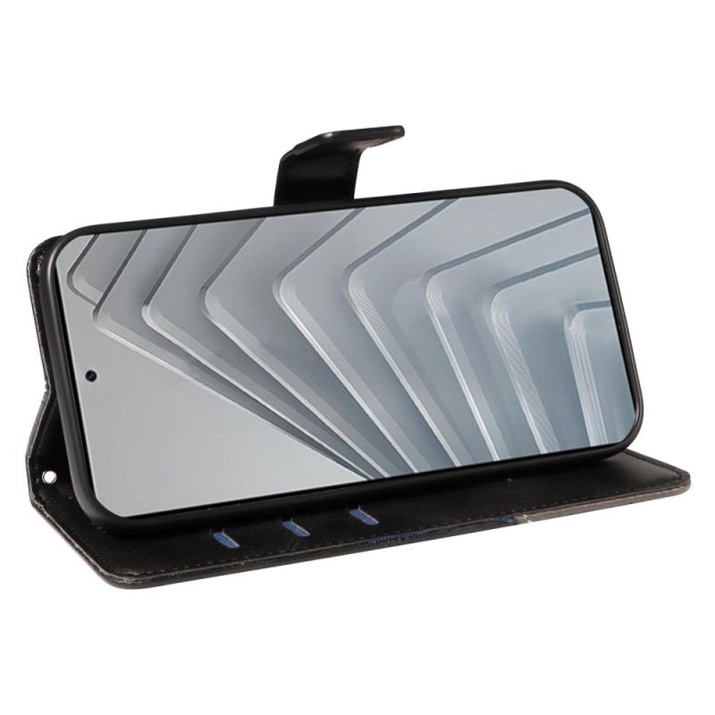 Bőrtok Xiaomi Redmi Note 14 4g Geometrikus Minta