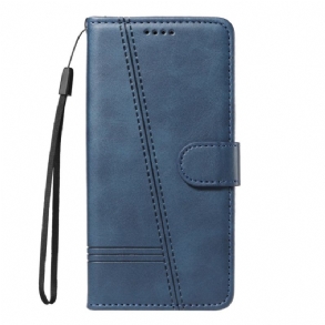 Bőrtok Xiaomi Redmi Note 14 4g Geometrikus Vonalak