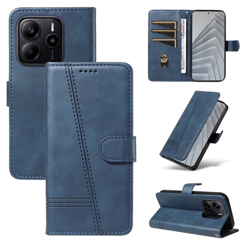 Bőrtok Xiaomi Redmi Note 14 4g Geometrikus Vonalak