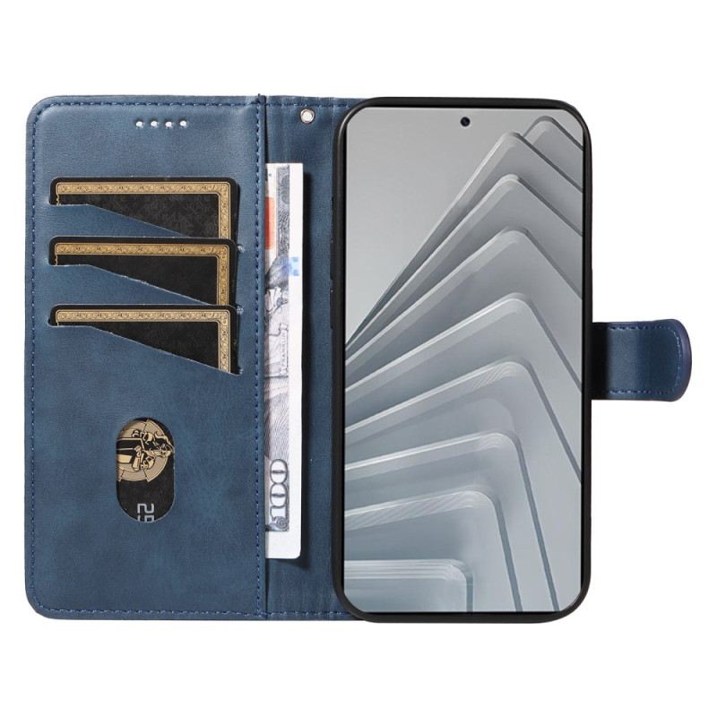 Bőrtok Xiaomi Redmi Note 14 4g Geometrikus Vonalak