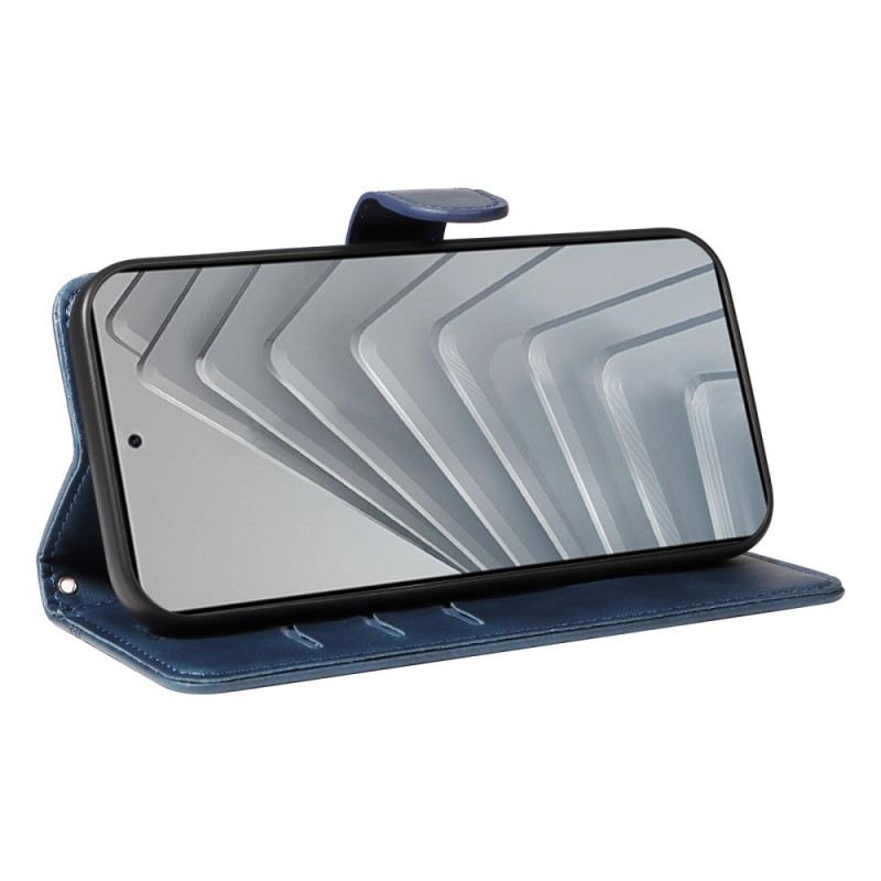 Bőrtok Xiaomi Redmi Note 14 4g Geometrikus Vonalak