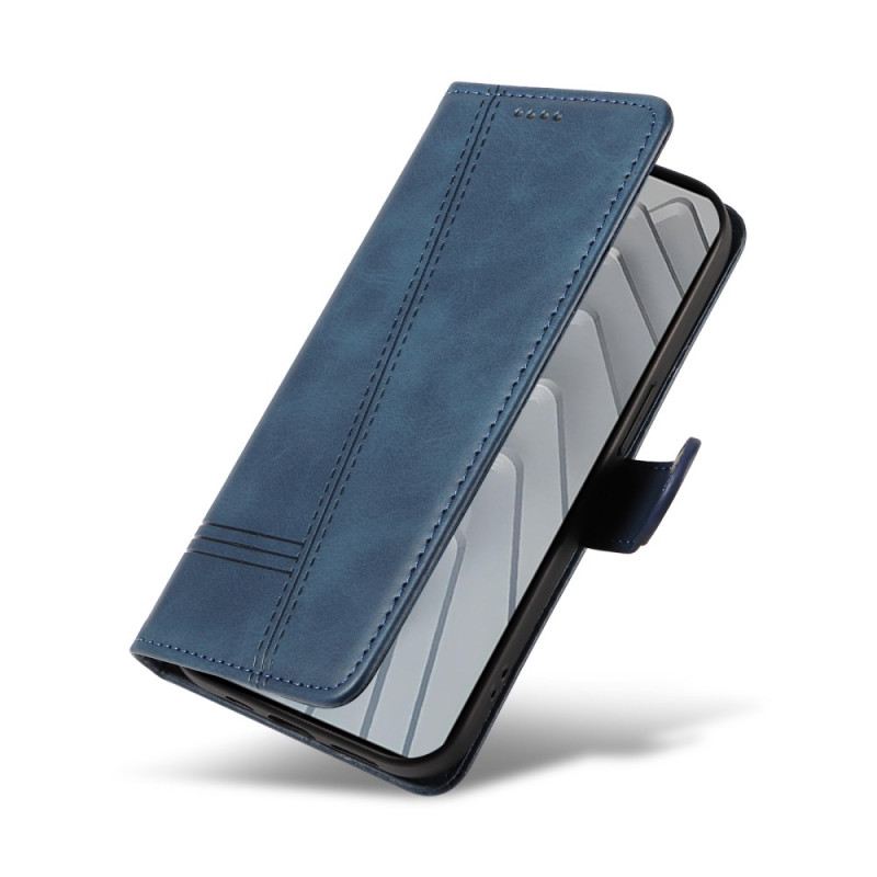 Bőrtok Xiaomi Redmi Note 14 4g Geometrikus Vonalak