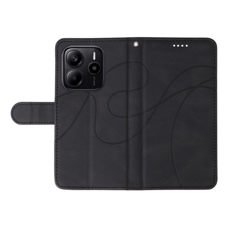 Bőrtok Xiaomi Redmi Note 14 4g Hullámos Vonalak