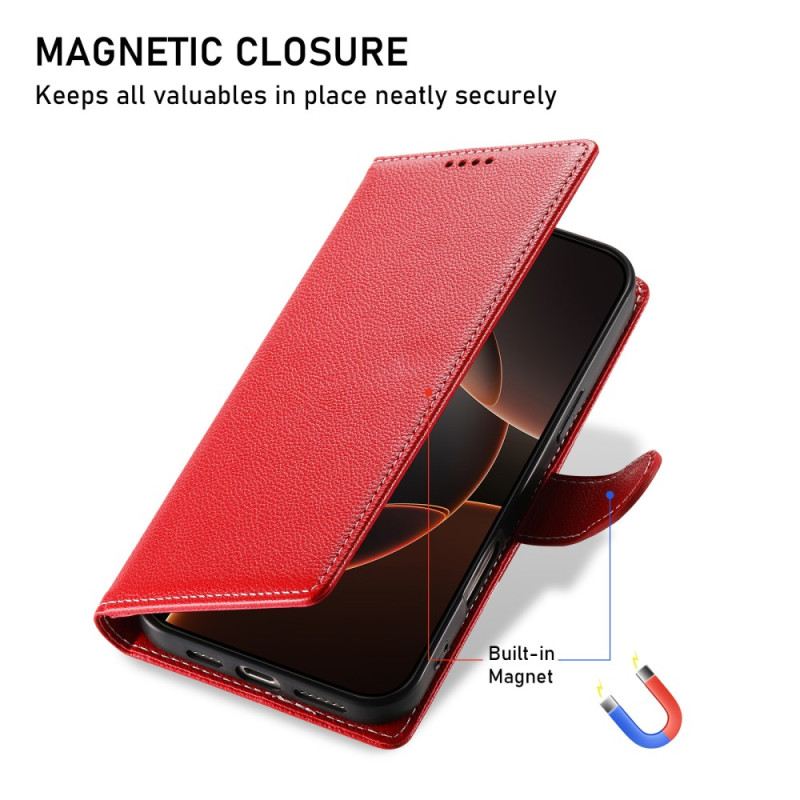 Bőrtok Xiaomi Redmi Note 14 4g Klasszikus Monokróm