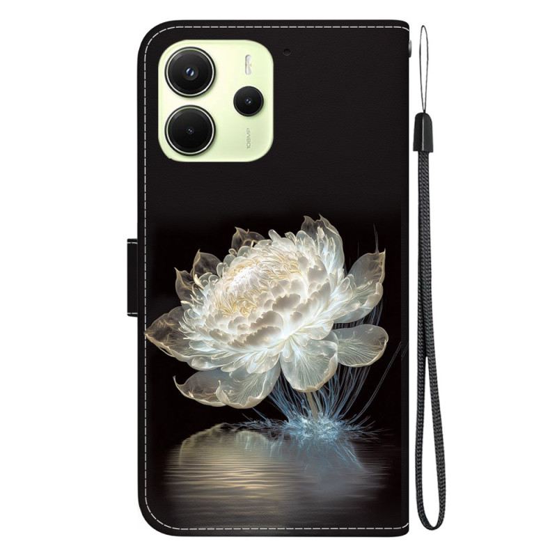 Bőrtok Xiaomi Redmi Note 14 4g Kristály Bazsarózsa