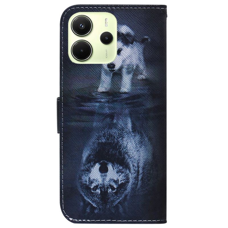 Bőrtok Xiaomi Redmi Note 14 4g Kutyaálom