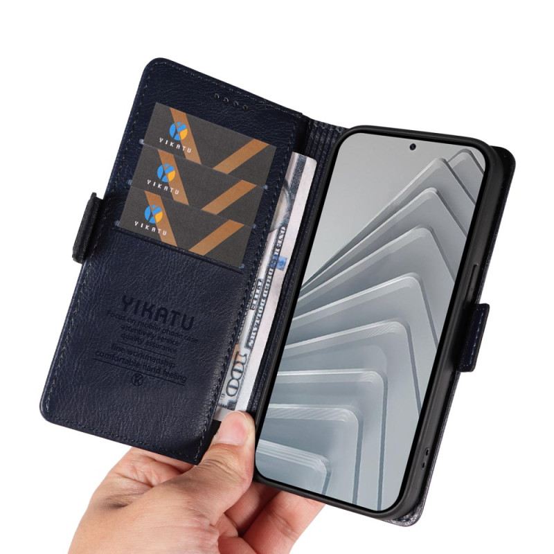 Bőrtok Xiaomi Redmi Note 14 4g Licsi Textúra Ykatu